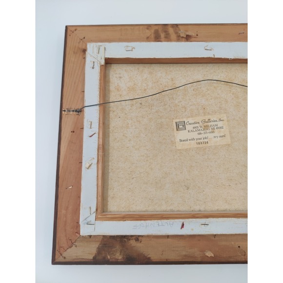 VTG Framed Chinese Junk Ships 20x16 C. Chan Oil Painting- Creative Galleries - Picture 11 of 16